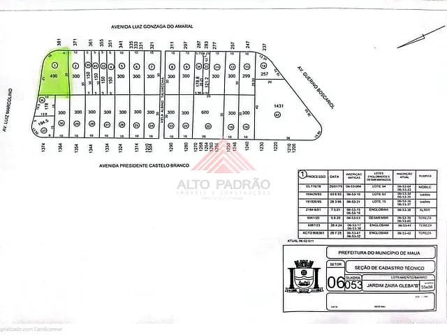 Terreno com 490m², à venda, no bairro Jardim Zaira em Mauá