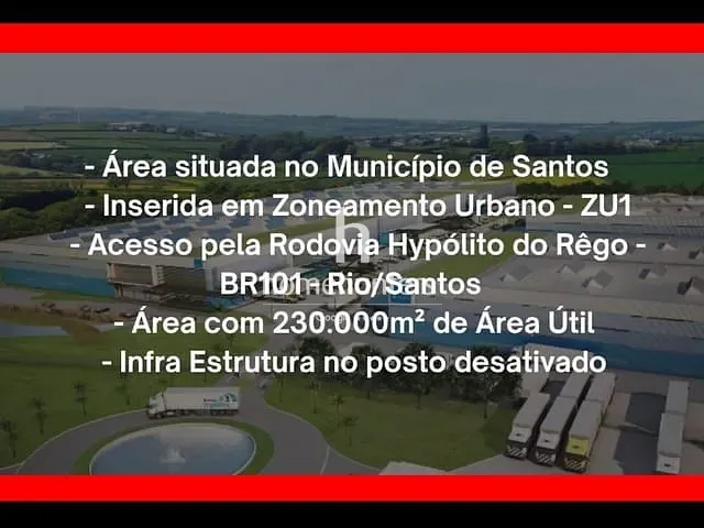 Terreno com 240000m², à venda, no bairro Vale do Quilombo em Santos