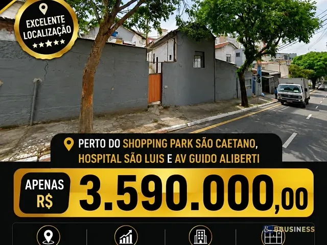 Terreno com 1050m², à venda, no bairro Centro em São Caetano do Sul