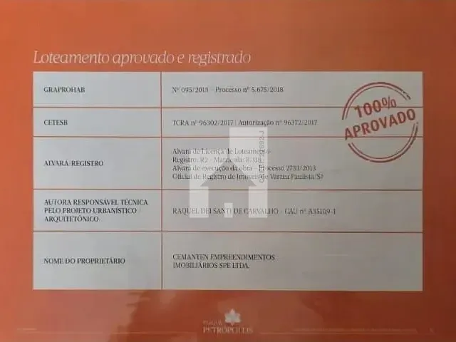 Terreno com 175m², à venda, no bairro Portal das Hortências em Várzea Paulista