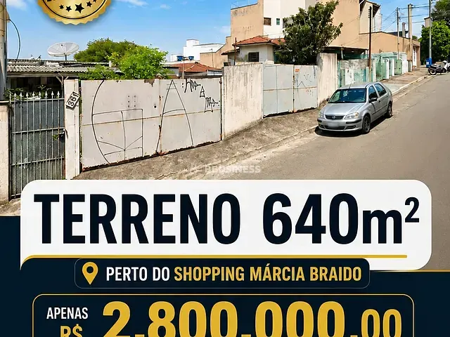 Terreno com 640m², à venda, no bairro Olímpico em São Caetano do Sul