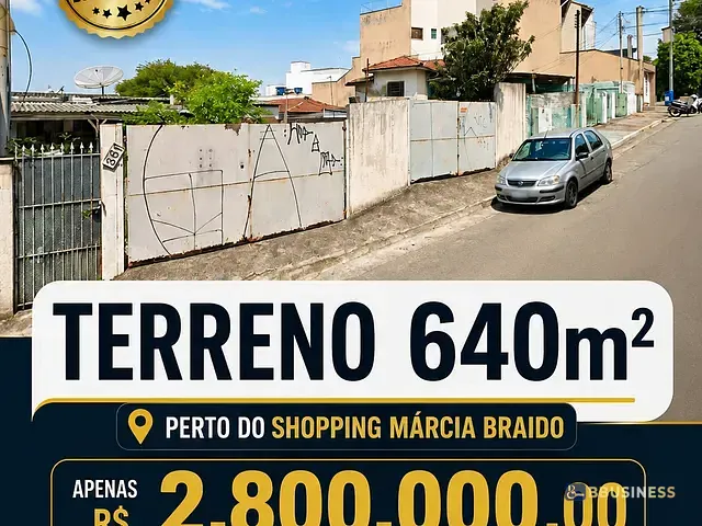 Terreno com 640m², à venda, no bairro Olímpico em São Caetano do Sul
