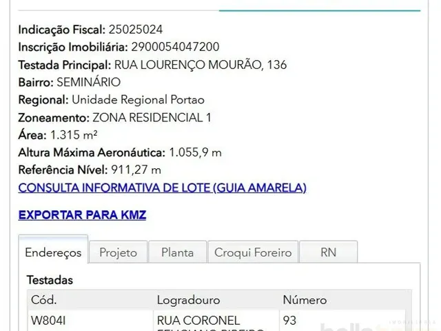 Terreno para alugar, no bairro Seminário em Curitiba