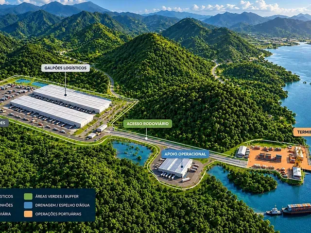 Terreno com 1100000m², à venda, no bairro Monte Cabrão em Santos