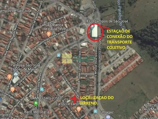 Terreno com 300m², à venda, no bairro Campos de São José em São José dos Campos