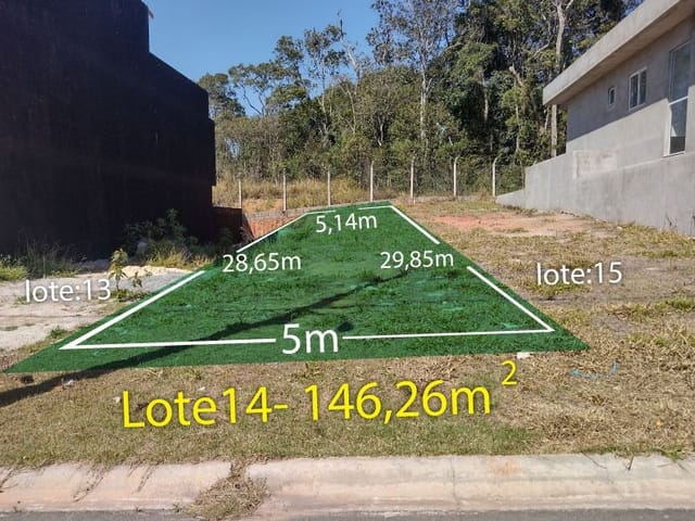 Terreno com 146m², à venda, no bairro Jardim Atalaia em Cotia