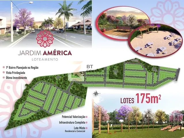 Terreno com 175m², à venda, no bairro Jardim América em Elias Fausto
