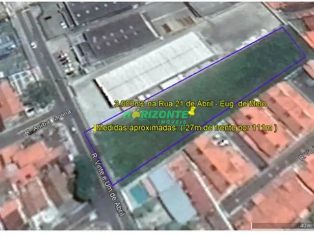 Terreno com 3000m², à venda, no bairro Eugênio de Melo em São José dos Campos
