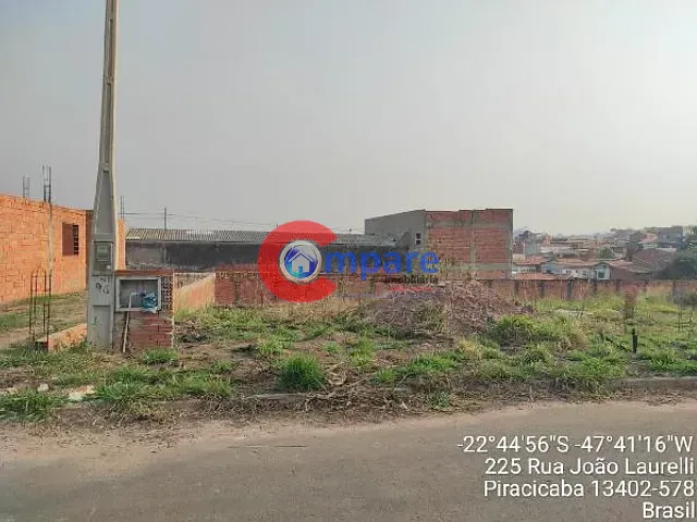 Terreno com 10m² 1 quarto e 1 banheiro, à venda, no bairro SAO JORGE em Piracicaba