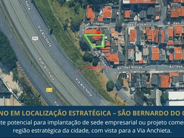 Terreno à venda, no bairro Jardim Maria Cecília em São Bernardo do Campo