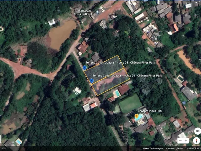 Terreno com 1500m², à venda, no bairro Jardim Guerreiro em Cotia