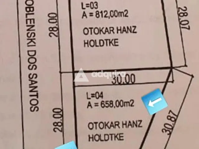Terreno com 658m², à venda, no bairro Olarias em Ponta Grossa