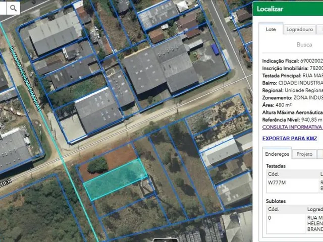 Terreno à venda, no bairro Cidade Industrial em Curitiba