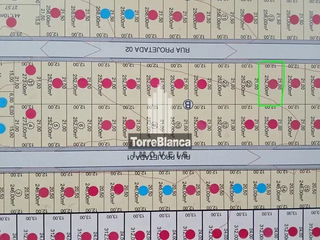 Terreno com 252m², à venda, no bairro Cará-cará em Ponta Grossa