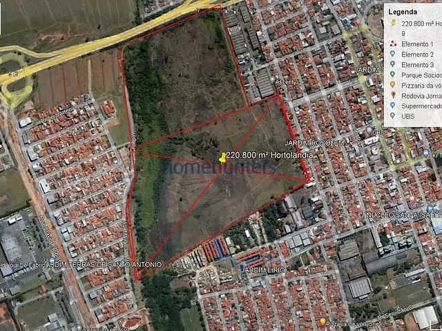 Terreno com 220841m², à venda, no bairro Rp 2-7 em Hortolândia