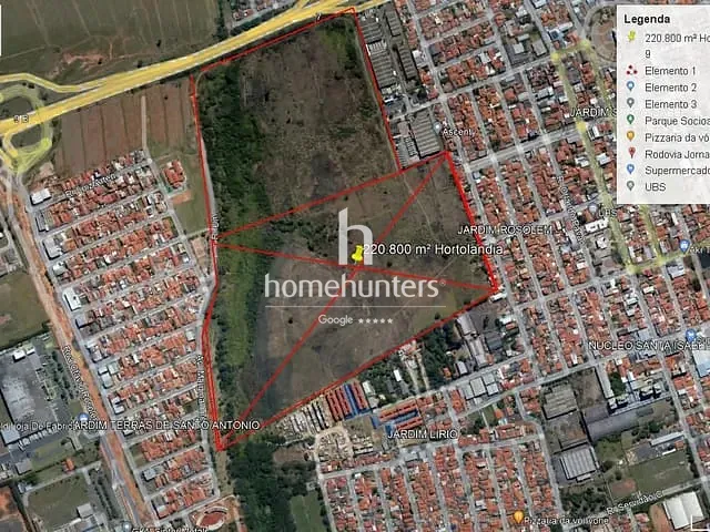 Terreno com 220841m², à venda, no bairro Rp 2-7 em Hortolândia