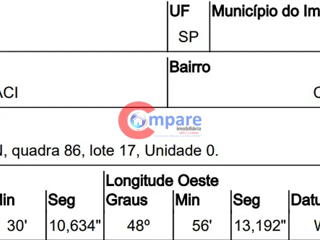 Terreno com 10m² 1 quarto e 1 banheiro, à venda, no bairro CENTRO em Guaraci