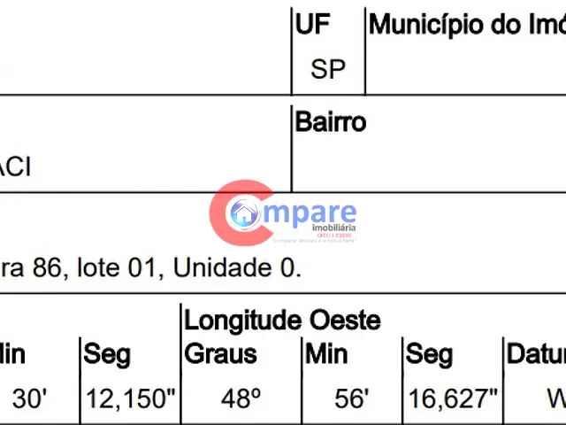 Terreno com 10m² 1 quarto e 1 banheiro, à venda, no bairro CENTRO em Guaraci