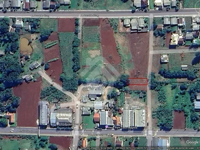 Terreno com 382m², à venda, no bairro Canabarro em Teutônia