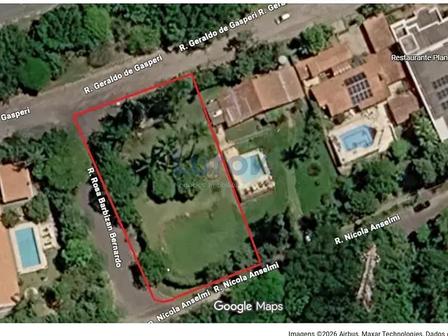 Terreno com 1130m², à venda, no bairro Estância Recreativa San Fernando em Valinhos