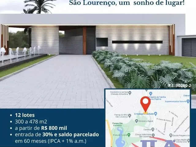Terreno à venda, no bairro São Lourenço em Curitiba