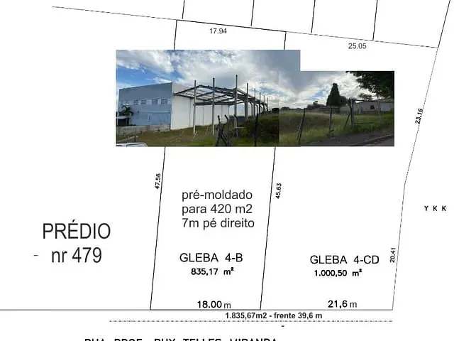 Terreno com 1835m², à venda, no bairro Retiro São João em Sorocaba