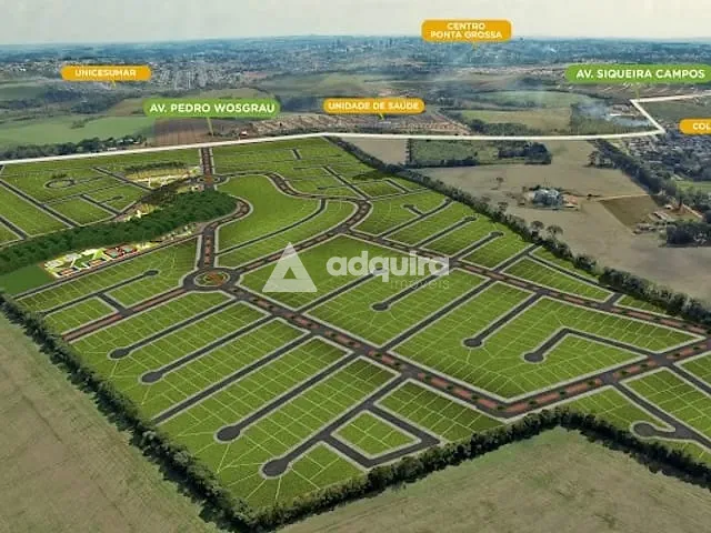 Terreno com 338m², à venda, no bairro Cará-cará em Ponta Grossa