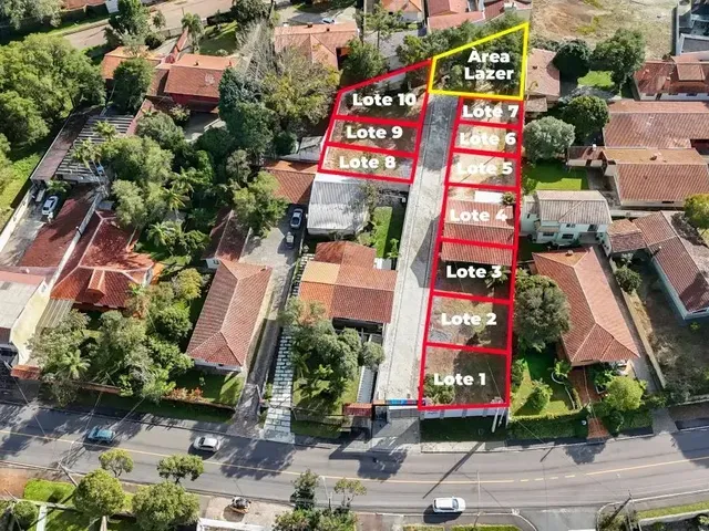 Terreno com 190m², à venda, no bairro Santa Felicidade em Curitiba