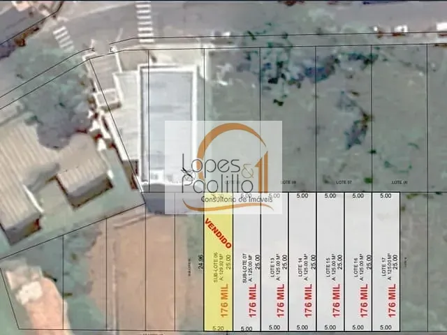 Terreno com 125m², à venda, no bairro Centro em Bom Jesus dos Perdões