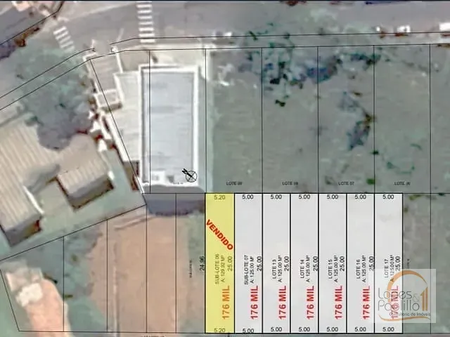 Terreno com 125m², à venda, no bairro Centro em Bom Jesus dos Perdões