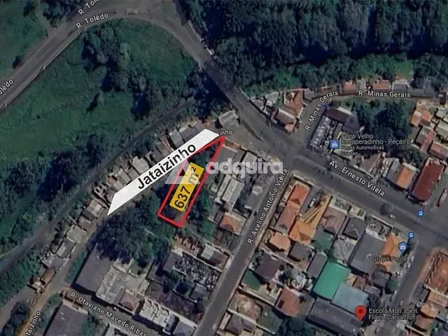 Terreno com 637m², à venda, no bairro Boa Vista em Ponta Grossa