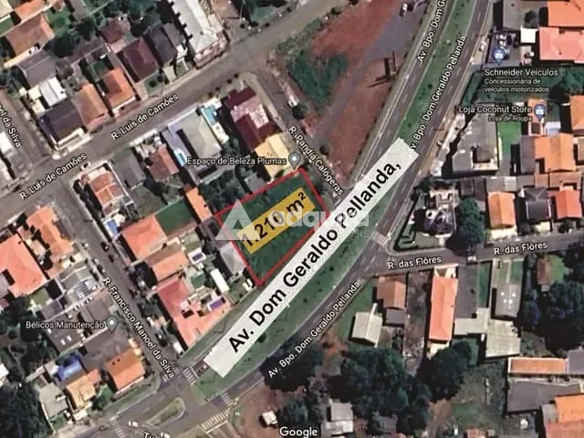 Terreno com 1210m², à venda, no bairro Uvaranas em Ponta Grossa