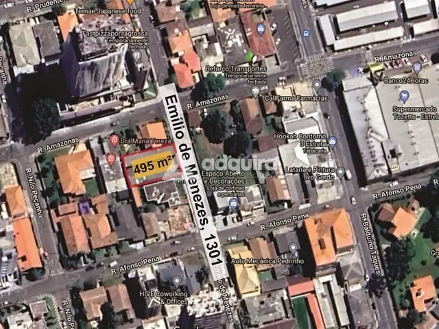 Terreno com 495m², à venda, no bairro Estrela em Ponta Grossa