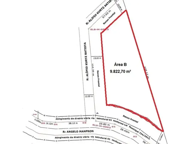 Terreno com 9822m², à venda, no bairro Campo de São Benedito em Campo Magro