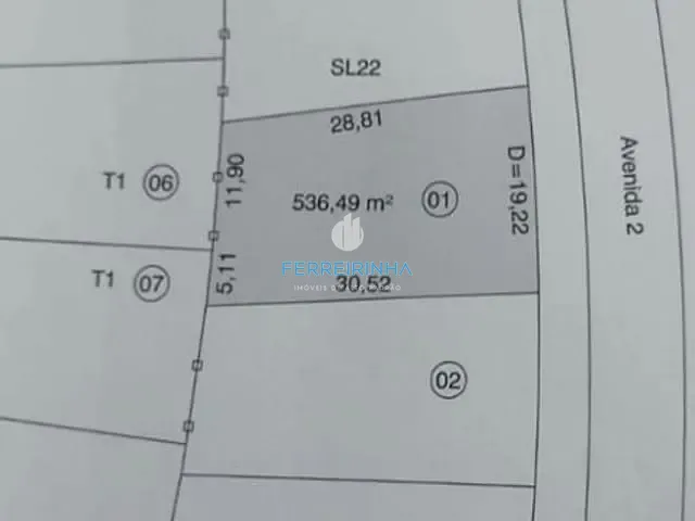 Terreno com 536m², à venda, no bairro Condomínio Residencial Alphaville I em São José dos Campos