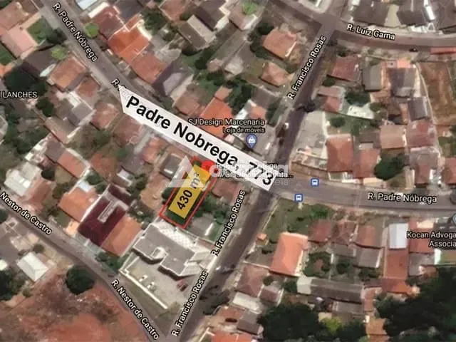 Terreno com 431m², à venda, no bairro Estrela em Ponta Grossa