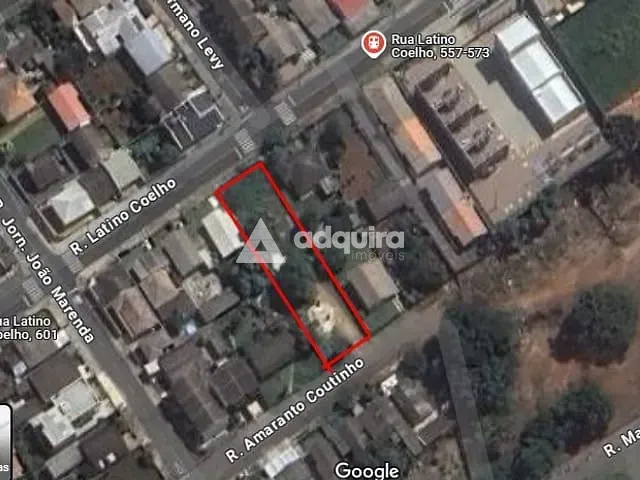 Terreno com 1010m², à venda, no bairro Colônia Dona Luíza em Ponta Grossa