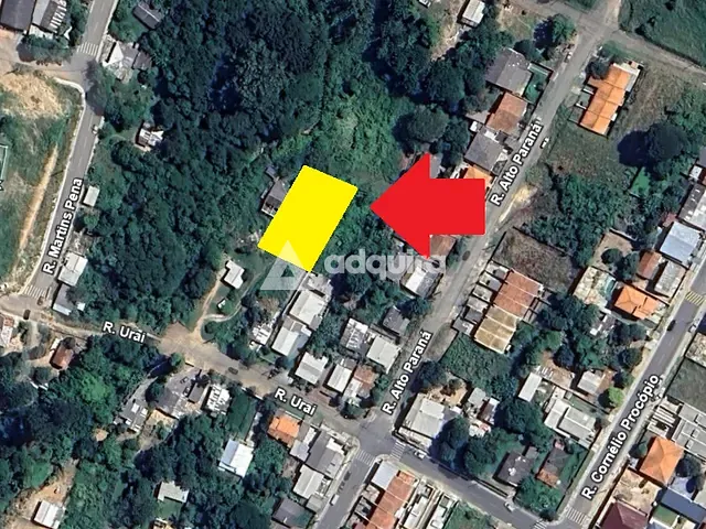 Terreno com 836m², à venda, no bairro Nova Rússia em Ponta Grossa
