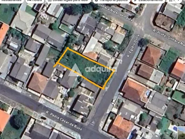 Terreno com 501m², à venda, no bairro Orfãs em Ponta Grossa