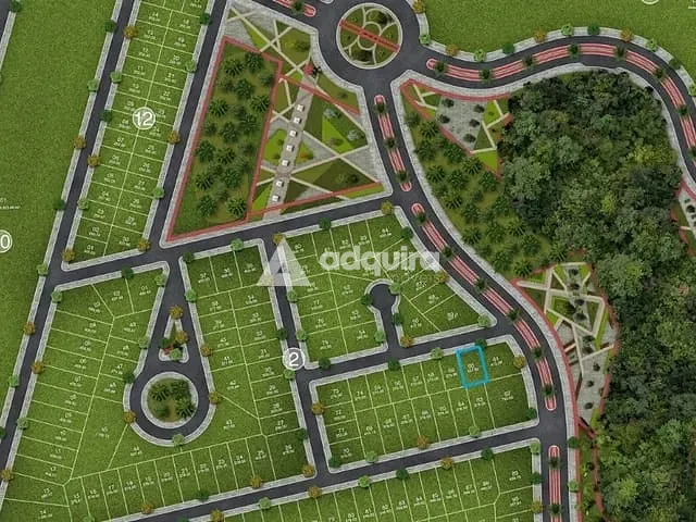 Terreno com 338m², à venda, no bairro Cará-cará em Ponta Grossa