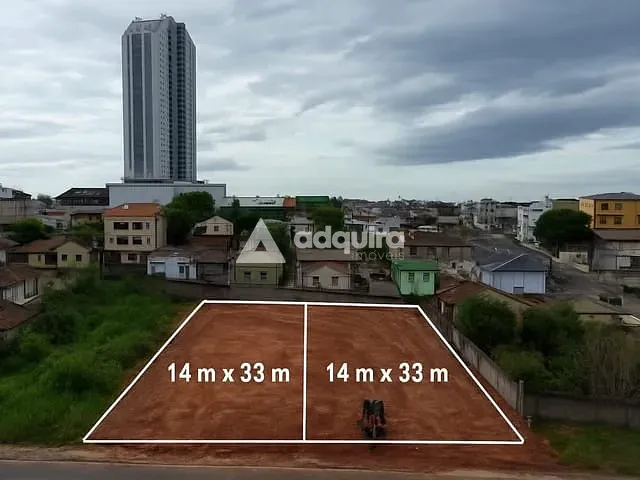 Terreno com 926m², à venda, no bairro Uvaranas em Ponta Grossa