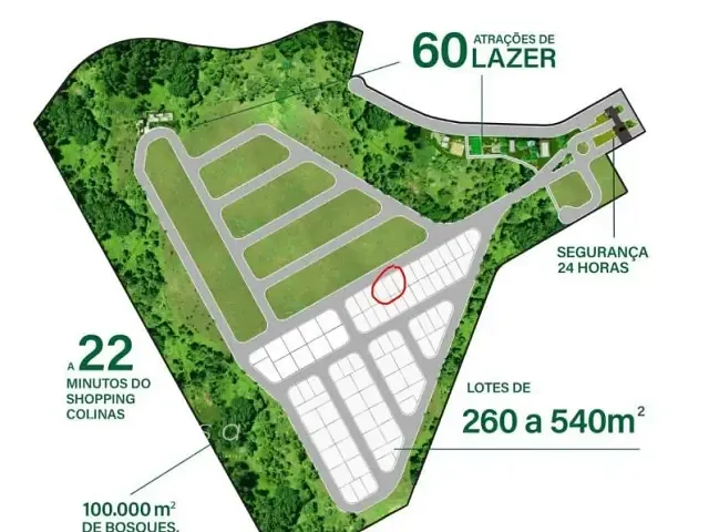 Terreno com 306m², à venda, no bairro Condomínio Residencial Ecopark Bourbon em Caçapava