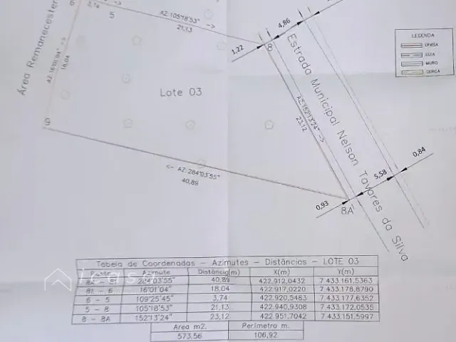Terreno com 575m², à venda, no bairro Bom Retiro em São José dos Campos