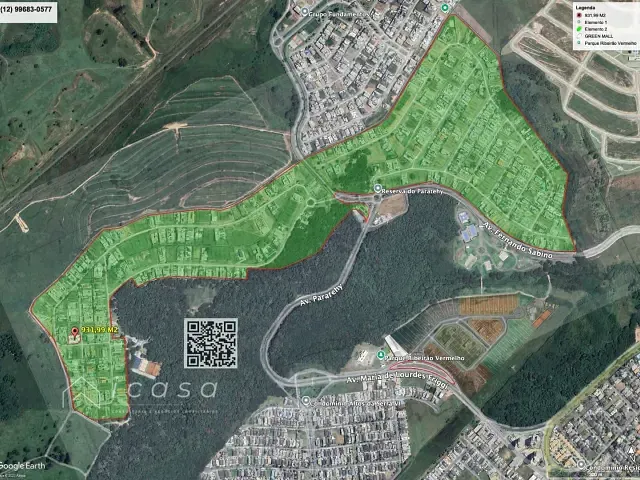 Terreno com 932m², à venda, no bairro Condomínio Reserva do Paratehy em São José dos Campos