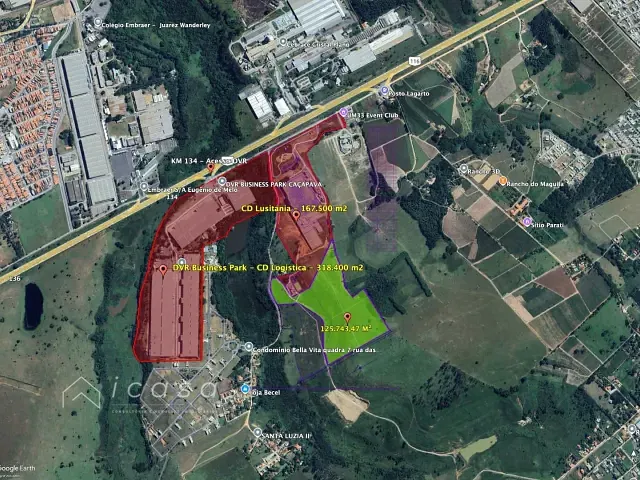 Terreno com 125743m², à venda, no bairro Santa Luzia em Caçapava