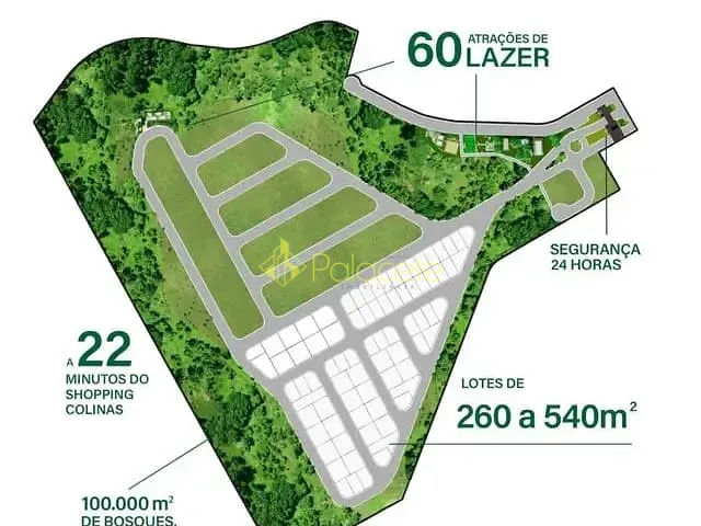 Terreno com 305m², à venda, no bairro Chácara Santa Rosa em Caçapava