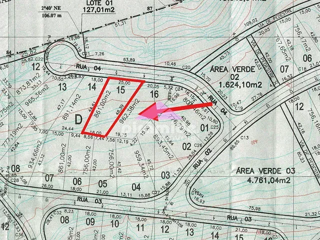 Terreno com 861m², à venda, no bairro Torrão de Ouro II em São José dos Campos