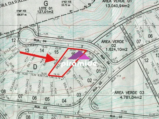 Terreno com 962m², à venda, no bairro Torrão de Ouro II em São José dos Campos