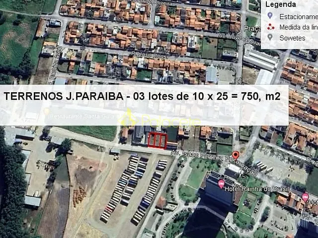 Terreno com 250m², à venda, no bairro Jardim Paraibá em Aparecida