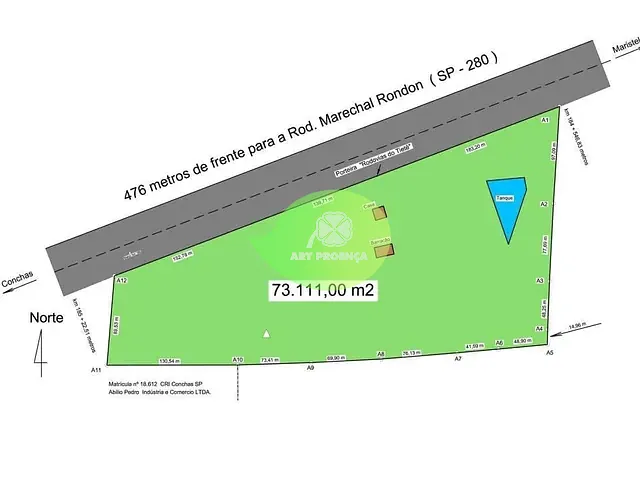 Terreno com 73111m², à venda, no bairro Maristela em Conchas